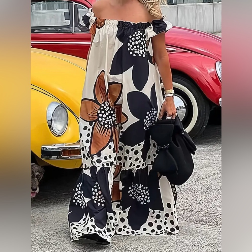 New floral boho maxi dress